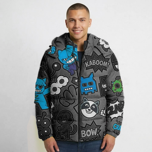 Chaqueta de Invierno Larga Personalizada, Cortavientos de Lona, Chaqueta Acolchada de Talla Grande, Chaqueta de Alta Calidad para Hombre - Product Image 4