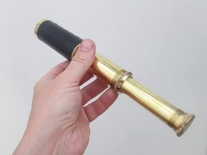 Handmade Brass Spyglass Telescope 10 Inch Antique Nautical Monocular with Wooden Display Box - Product Image 6
