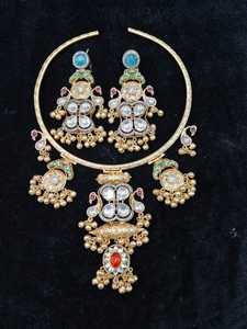 Parure Collier et Boucles d'Oreilles en Alliage Plaqué Rhodium avec Pierres de Cristal et Perles d'Imitation, Sertissage Clos, Style Vintage pour Femme, Bijoux de Mariage - Product Image 4