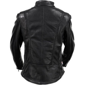 Chaqueta de Motociclista Clásica de Cuero Premium para Mujer, Estilo MC, SAMROZ SPORTS - Product Image 3