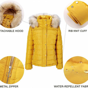 Veste matelassée rembourrée pour femme de qualité supérieure, dernier design, avec capuche en fourrure, nouvelle arrivée, vêtements d'hiver respirants, veste matelassée - Product Image 5