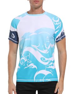 Men's <b>Swim</b> <b>Shirt</b> Short Sleeve Quick Dry Lightweight Fishing Beach Wear Water Sports <b>T</b>-<b>Shirt</b> - Product Image 1