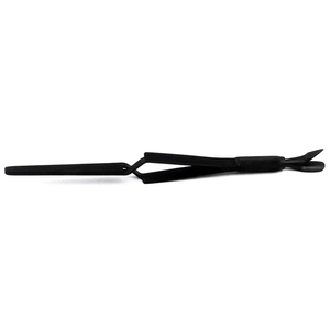 Pince à ongles UV rectangulaire noire en acier inoxydable à pointe inclinée 3-en-1 pour sourcils – Outils de pinçage en gros - Product Image 2