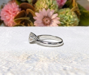 1.20 Carat Cut Moissanite Vintage Classic Solitaire Engagement <b>Ring</b> Claw Setting Solid 14K <b>White</b> <b>Gold</b> <b>for</b> Women-Anniversary Gift - Product Image 3