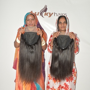 Servicio de Pelucas de Cabello Indio Remy Liso Personalizado, Acabado Natural, Doble Trama a Máquina, Pelucas de Encaje Listas para Salón, Marca Privada para Mujeres - Product Image 1