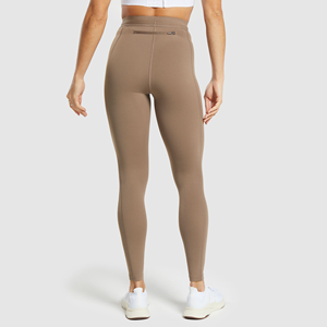 Leggings de sport taille haute pour femmes avec poche zippée arrière, leggings de yoga et de course respirants, coupe ajustée, leggings tendance - Product Image 2