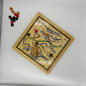 ชุดเกมกระดานไม้ลูโดและสเนคแอนด์เลดเดอร์ |   เกมกระดานไม้บีชแฮนด์เมดสำหรับครอบครัว ของเล่นเสริมพัฒนาการสำหรับเด็ก - Product Image 6