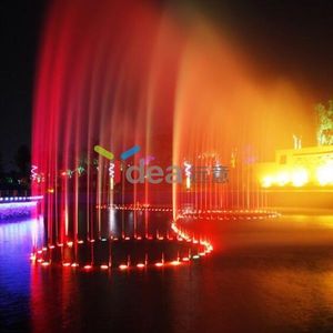 Fuente de Agua Musical Redonda con Control DMX, Iluminación LED, Acero Inoxidable y Diseño Moderno para Paisajes - Product Image 5