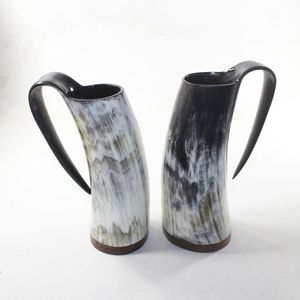 Durable Design Modern Antique Imitation Viking Horn Mug Tankard Eco-Friendly Waterproof Natural Shape Polished Customizable - Product Image 3