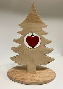 Decorative Wooden Christmas <b>Tree</b> for Holiday Home Décor, Handmade Natural Wood Christmas <b>Tree</b> <b>Ornament</b>, Rustic Tabletop - Product Image 3