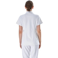 Ensemble de gommage d'infirmière pour femmes, uniformes médicaux blancs, vêtements de travail pour hôpitaux, costume d'esthéticienne, top et pantalon dentaires