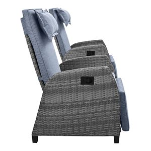 Tavolino da Caffè in Rattan Regolabile per Due Persone U_Style per Cortile, Piscina, Balcone - Set da Giardino - Product Image 6