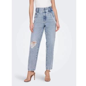 Pantalones Vaqueros Personalizados para Mujer, Tela Vaquera, Estilo Ajustado, Color Azul, Cierre de Cremallera en la Pierna, Servicio OEM - Product Image 2