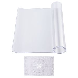 Tovaglia in Plastica Trasparente Spessa 1,5 mm, 14 X 24 Pollici, Tappetino Rettangolare in PVC per Scrivania, Facile da Pulire, Impermeabile, per Sala da Pranzo - Product Image 1