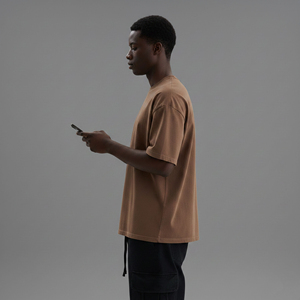 Camiseta Ringer Extra Grande de Algodón Orgánico Unisex Personalizada, Tallas Grandes, Lavado Ácido de Alta Calidad, Ropa Ecológica para Hombre - Product Image 2
