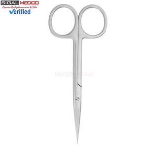 Tijeras de microdisección Iris 4.5, instrumentos quirúrgicos manuales de punta fina CVD para procedimientos de etiquetas cutáneas, suturas de encías, oculares y dentales - Product Image 3