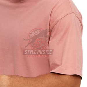 Camiseta holgada y transpirable con estampado urbano para hombre, muy vendida, 100% algodón, ligera, camisetas extragrandes para hombre - Product Image 4
