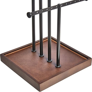 4-Tier Jewelry <b>Tree</b> <b>Stand</b> With Walnut Wood bases - Product Image 5