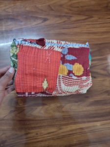 Corn husk clutch pouch Durable makeup pouch wholesale Soft portable puffer bag Lightweight cosmetic casecaseble Wholesale - Product Image 3