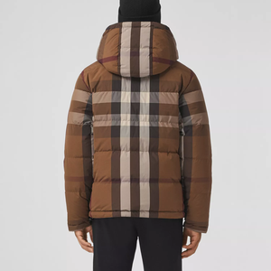 Veste matelassée à capuche pour homme, coupe-vent, épaisse, en polyester, hiver, décontractée, coupe régulière, avec fermeture éclair - Product Image 3