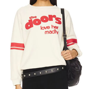 Sweat-shirt décontracté pour femme, col rond, manches longues, en molleton 100 % coton biologique, écologique, sans doublure, coupe oversize, vente en gros pour l'hiver - Product Image 1