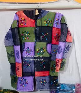 แจ็กเก็ตมีฮู้ดสำหรับฤดูหนาวจากอินเดียแจ็คเก็ตผ้าฝ้ายย้อมสีมีซิปเสื้อแจ็คเก็ตเนพาลีฤดูหนาว - Product Image 1