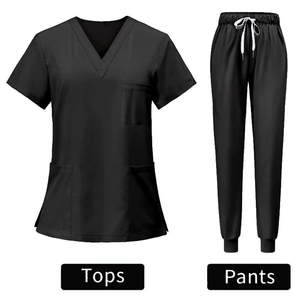 Uniforme de Spa Rosa de Poliéster y Spandex, Talla Grande, Uniforme de Enfermería de Algodón, Conjuntos de Uniformes de Enfermera a la Moda para Mujer - Product Image 2