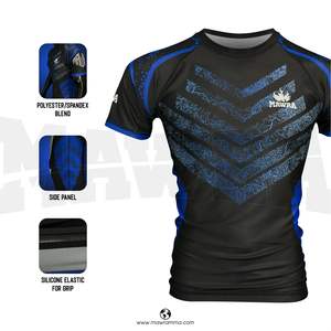 Rashguard Mawra de haute qualité, design personnalisé, tissu polyester/spandex, UPF50, respirant, maillot de compression court pour MMA - Product Image 4