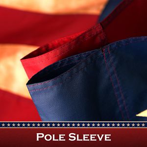 Paquete de 2 Banderas de EE. UU. Teñidas al Estilo del Té de 3x5 pies, Poliéster 420D con 50 Estrellas Bordadas, Funda para Asta de 3x5 pies - Product Image 2