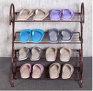 Étagère à chaussures multi-niveaux en fer, organisateur de rangement simple, support à chaussures autoportant en métal, gain de place pour entrée et chambre - Product Image 2