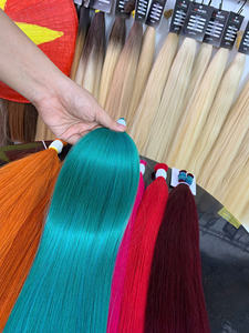 Extensiones de Cabello Humano Virgen Vietnamita en Todos los Colores de Moda, 60 cm, Lisas, Precio de Fábrica al por Mayor, Colores Vivos - Product Image 6