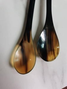 Best Selling <b>Small</b> Buffalo Horn Eco-Friendly <b>Mirror</b> Flatware Set for Home Kitchen Serving Salad Coffee Tea Manufactured India - Product Image 6
