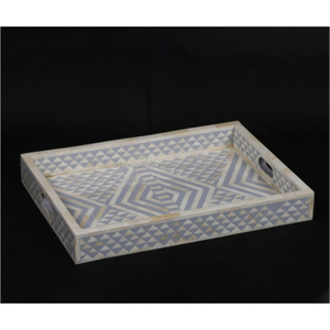 Bandeja Rectangular de Lujo con Incrustaciones de Perlas, Hecha a Mano, de Madera, Diseño Regal, para Servir, Presentación en Comedor, Decoración de Hotel, Regalos Elegantes de Madera - Product Image 4