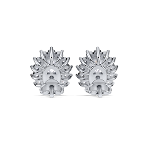 IGI Certified Lab Grown Diamond Oval Halo Stud <b>Earrings</b> 9KT Yellow / White / Rose Gold Cluster Halo Diamond Studs - Product Image 3