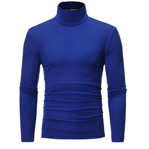 Autumn Winter Men's High Elastic Turtleneck Tights <b>Shirt</b> Top Plain Thermal Long Sleeve Turtleneck <b>Shirt</b> - Product Image 5