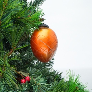 Ornement de Noël en verre transparent en forme d'avocat ambré, décoration suspendue pour arbre, vente en gros - Product Image 3