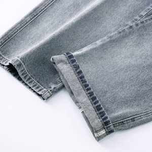 กางเกงยีนส์ใส่สบายสำหรับทุกวัน เนื้อผ้าทนทาน ตกแต่งเรียบร้อย กางเกงยีนส์ผู้ชายแบบฟอก - Product Image 6