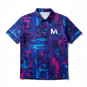 Polo sublimé écologique avec logo personnalisé, respirant, en polyester, pour homme, vêtements de sport, performance, polo de golf imprimé - Product Image 1