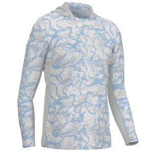 Haut de pêche pour hommes en gros, à manches longues, léger, avec cache-cou intégré, contrôle de l'humidité, UPF 50, imperméable et coupe-vent - Product Image 4