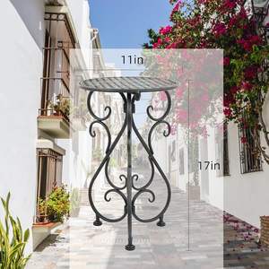 Support de jardinière en fer décoratif personnalisable pour balcon, au design élégant, idéal pour embellir les espaces extérieurs et la présentation des plantes - Product Image 2