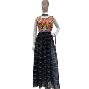 Latest Designer Faux Georgette Printed Mirror Work <b>Kurti</b> by FabZone - Product Image 1