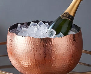 Bol en cuivre martelé fait main, design moderne, non revêtu, pour offrir en cadeau et pour la cuisine. - Product Image 4