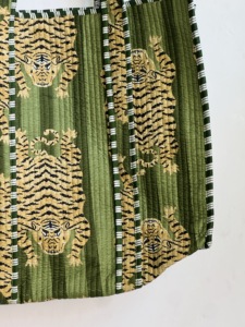 <b>Tiger</b> <b>Print</b> Canvas Tote Bag Open <b>Top</b> Shopping Bag All Seasons Use Bohemian Style Embroidered Design - Product Image 2