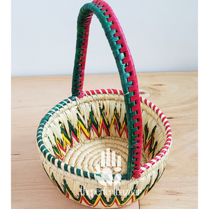 Cesta de paja vintage - Diseño mini ecológico con asa - Product Image 4