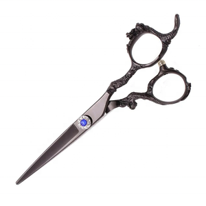 Professional Hair Scissors Stainless Steel Sharp <b>Blade</b> Long Handle Right Handed For <b>Barber</b> Use Low MOQ Training Use <b>Barber</b> Curvd - Product Image 6
