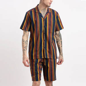 Ensembles d'été pour hommes de haute qualité, 100% coton, t-shirts à col montant et shorts, style décontracté respirant, fabriqué au Pakistan, bon prix - Product Image 1