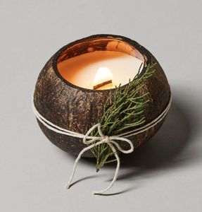 Bol à bougie en coquille de noix de coco vide, fait main, de qualité supérieure |   Décoration d'intérieur naturelle et écologique, fabricant vietnamien - Product Image 3