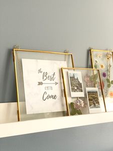 Home Decor Glass & Metal Hanging Photo <b>Frame</b> for Wall Decoration, with 2 Sides Glass Customized Decorative <b>Frames</b> - Product Image 1