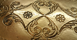 Ornamental Vintage Aluminium metal Serving Tray with Handles Golden Platter for Christmas <b>Table</b> <b>Display</b> Home Decor <b>Coffee</b> Tray - Product Image 4