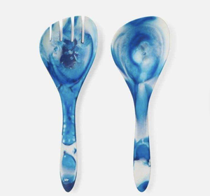 Ensemble de 2 ustensiles de service pour pâtes en plastique marbré violet, lavage à la main uniquement, qualité alimentaire - Product Image 2